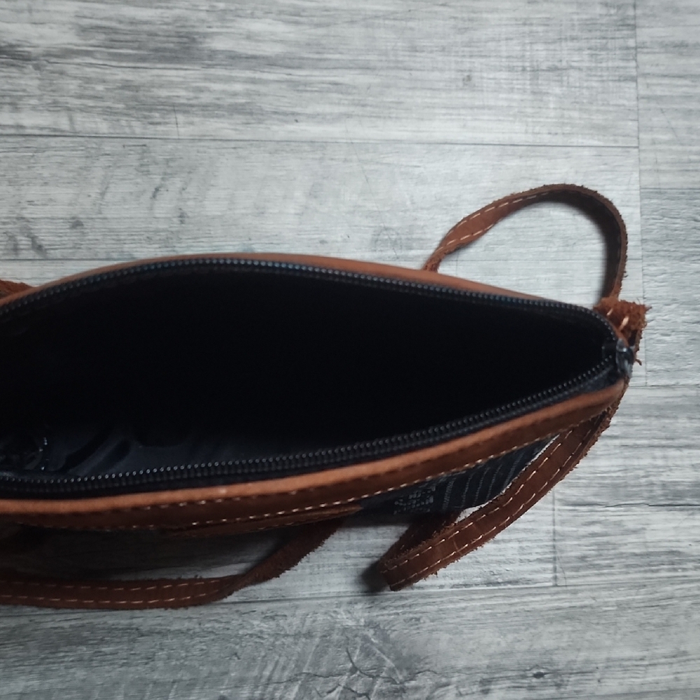 Brown and Black Patterned Women's Bag - Picture 2 of 4